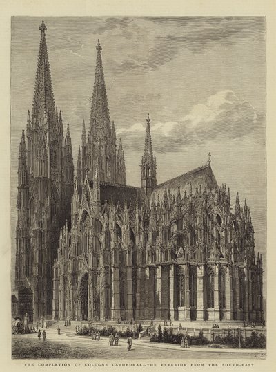 The Completion of Cologne Cathedral, the Exterior from the South-East by Henry William Brewer